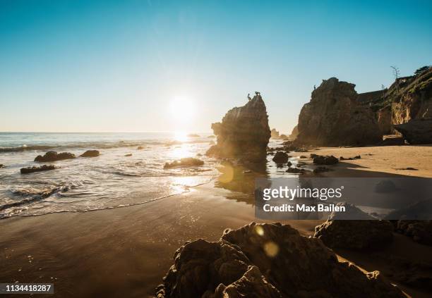 el matador beach, malibu, california, usa - malibu beach stock pictures, royalty-free photos & images