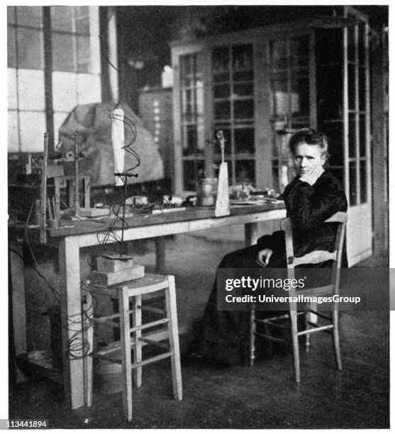 Marie Curie Polish-born French physicist in her laboratory in 1912, the year after she received here second Nobel prize, this time for chemistry.