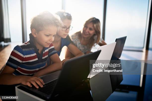 Have Fun Coder Mother Having Fun Coding With Kids High-Res Stock Photo - Getty Images