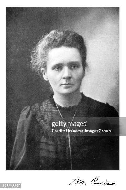 Marie Curie Polish-born French physicist. Picture published 1917