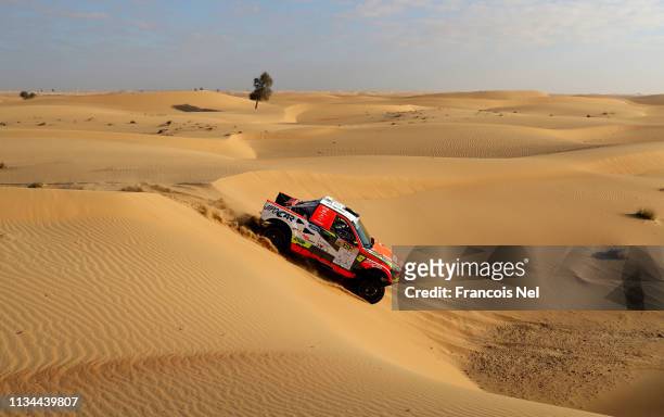 Ford Raptor RS Cross Country driven by Martin Prokop and David Kripal compete during the Dubai International Baja 2019 on March 08, 2019 in Dubai,...