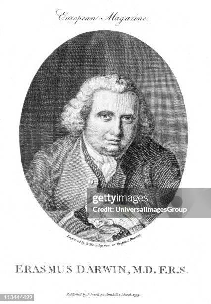 Erasmus Darwin English physician and poet. Member of the lunar society. Grandfather of Charles Darwin and Francis Galton