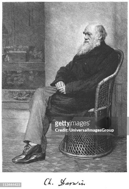Charles Darwin Darwin English naturalist. Evolution by Natural Selection. Engraving from The Century Magazine, New York, January 1883