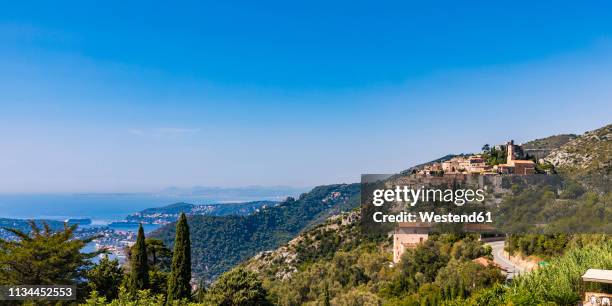 france, provence-alpes-cote d'azur, eze, mountain village - eze village - fotografias e filmes do acervo