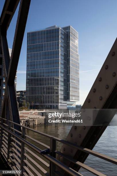 germany, hamburg, hafencity, modern office building - hafencity hamburg stock-fotos und bilder