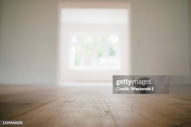 wooden floor in a newly refurbished house - floorboard stock pictures, royalty-free photos & images