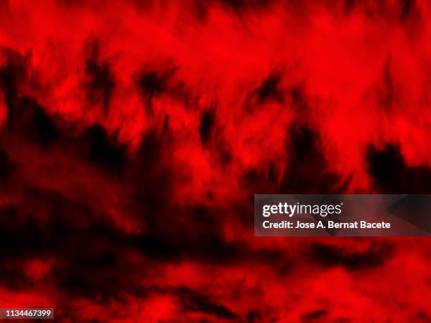 full frame of the background of sky with red clouds. - sky full frame stock pictures, royalty-free photos & images