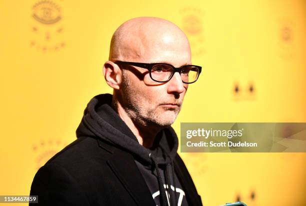 Musician Moby attend the 7th Annual Adopt the Arts Benefit Gala at The Wiltern on March 07, 2019 in Los Angeles, California.