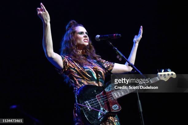 Singer Kate Nash performs onstage during the 7th Annual Adopt the Arts Benefit Gala at The Wiltern on March 07, 2019 in Los Angeles, California.