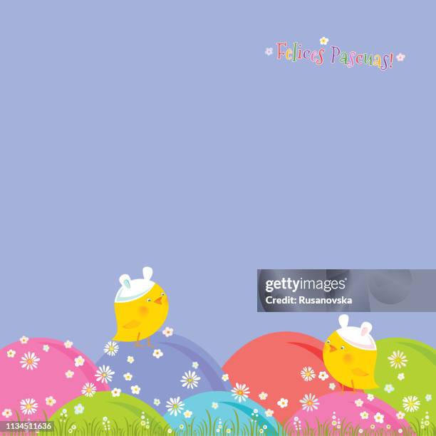 happy easter! - mini eggs stock illustrations
