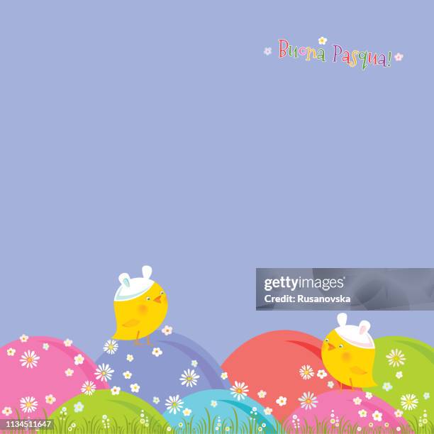 happy easter! - mini eggs stock illustrations