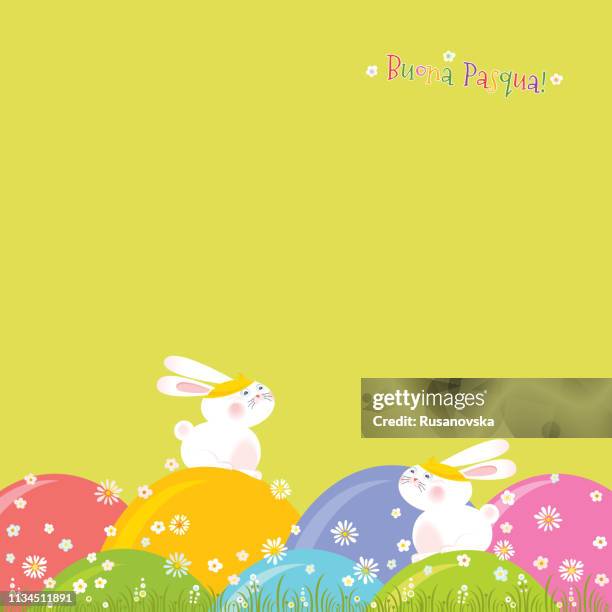 happy easter! - easter mini eggs stock illustrations
