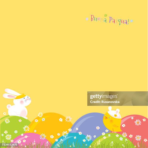 happy easter! - mini eggs stock illustrations