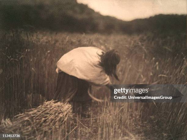 Reaper Native Apache reaper, c1906. Photograph by Edward Curtis . News Photo - Getty ...