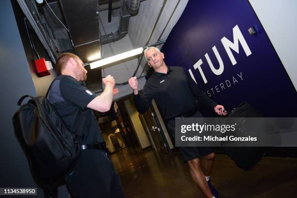 Head Coach Igor Kokoskov of the Phoenix Suns arrives prior to a game against the Cleveland Cavaliers on April 1, 2019 at Talking Stick Resort Arena...