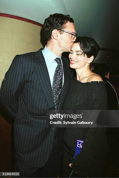 Karen Duffy, John Lambros during Glamour Magazine celebrates Karen Duffy's new book "Model Patient" at Light in New York, New York, United States.