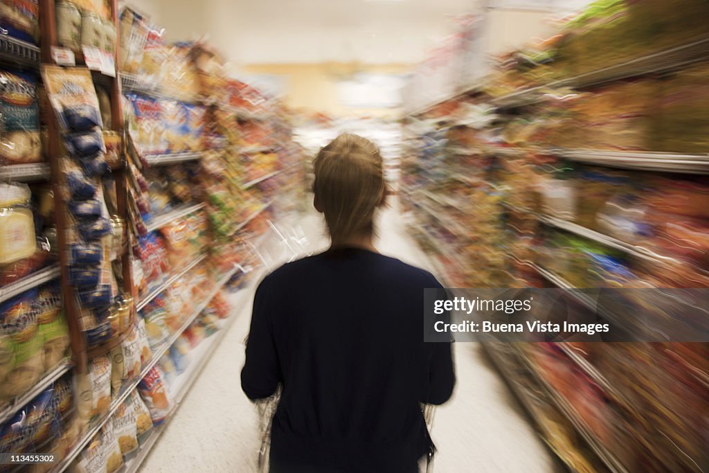 Woman in a supermarket