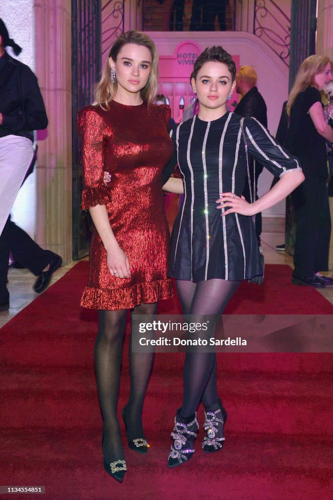 Hunter King and Joey King attend Hotel Vivier Los Angeles at Private