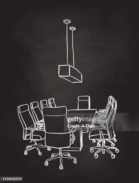 lonely business boardroom - house line art stock illustrations