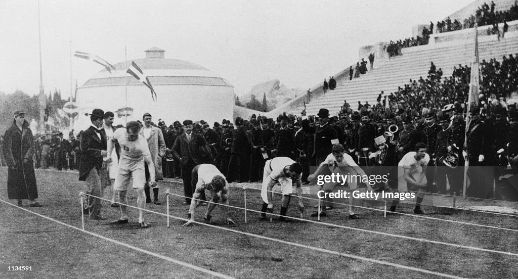 The start of the 100 meters sprint