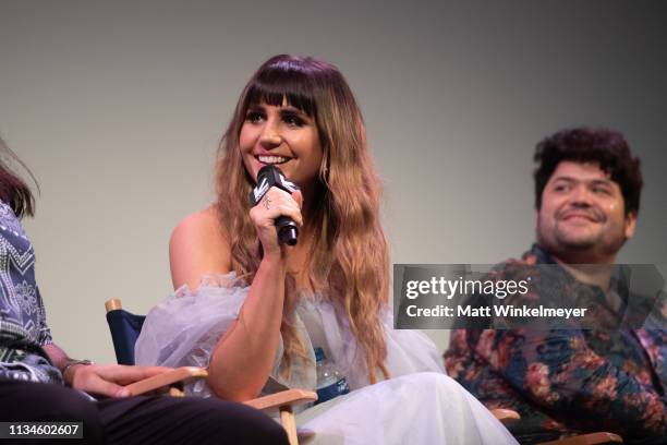 Natasia Demetriou attends the "What We Do in the Shadows" Premiere 2019 SXSW Conference and Festivals at the Paramount Theater at Stateside Theater...