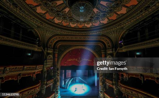 General view of Leeds Grand Theatre during the final dress rehearsal ahead of the World Premier of Northern Ballet’s performance of ‘Victoria’ on...