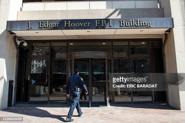 The J. Edgar Hoover Building of the Federal Bureau of Investigation is seen on April 03, 2019 in Washington, DC. - The FBI is the domestic...