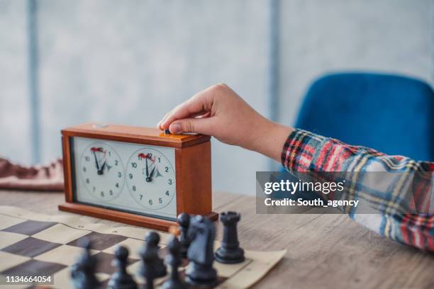 chess game - chess timer stock pictures, royalty-free photos & images