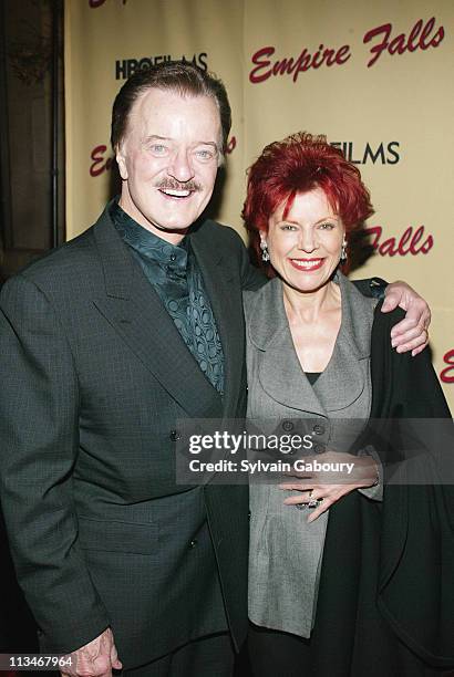 Robert Goulet, Vera Novak during HBO premiere of "Empire Falls" at Metropolitan Museum of Art in New York, New York, United States.