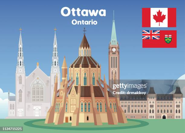 ottawa - parliament hill canada stock illustrations