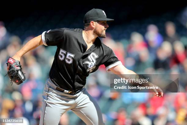 Chicago White Sox infielder Yolmer Sanchez is charged with an error as he cannot make the play on a fly ball of the bat of Cleveland Indians third...