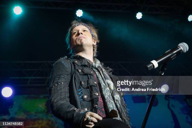 Tobias Sammet of Avantasia performs live on stage during a concert at Huxleys Neue Welt on April 3, 2019 in Berlin, Germany.