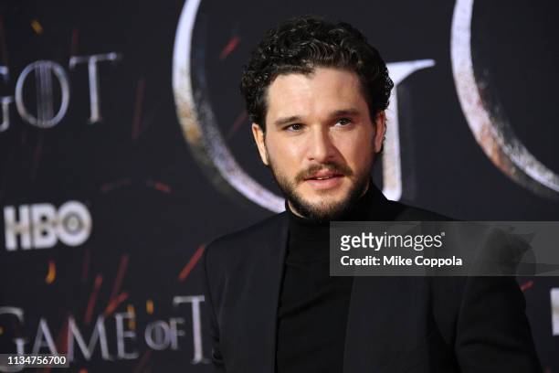 Kit Harington attends the "Game Of Thrones" season 8 premiere on April 3, 2019 in New York City.