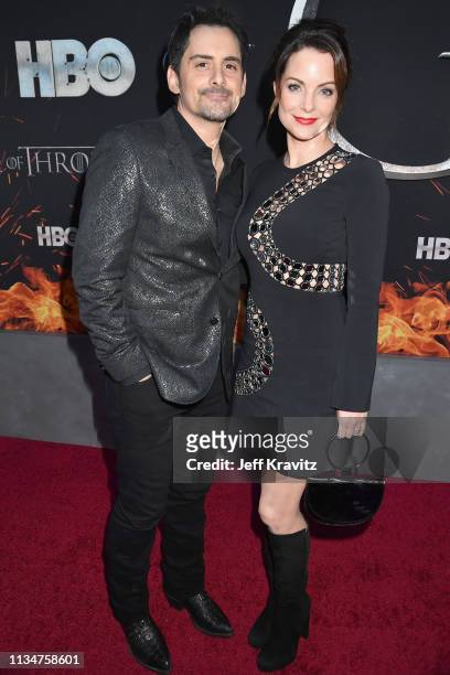 Brad Paisley and Kimberly Williams-Paisley attend the "Game Of Thrones" Season 8 NY Premiere on April 3, 2019 in New York City.