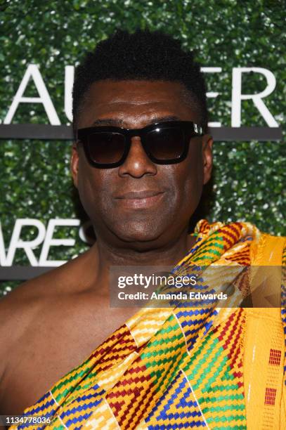 Kwame Boakye arrives at the "The Diaspora Dialogues" International Women Of Power Luncheon presented by Koshie Mills at the Marriott Hotel Marina Del...