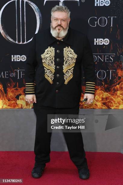 Kristian Nairn attends the Season 8 premiere of "Game of Thrones" at Radio City Music Hall on April 3, 2019 in New York City.