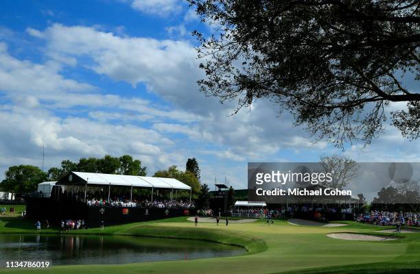 General view of the 18th hole is seen during the third round of the Arnold Palmer Invitational Presented by Mastercard at the Bay Hill Club on March...