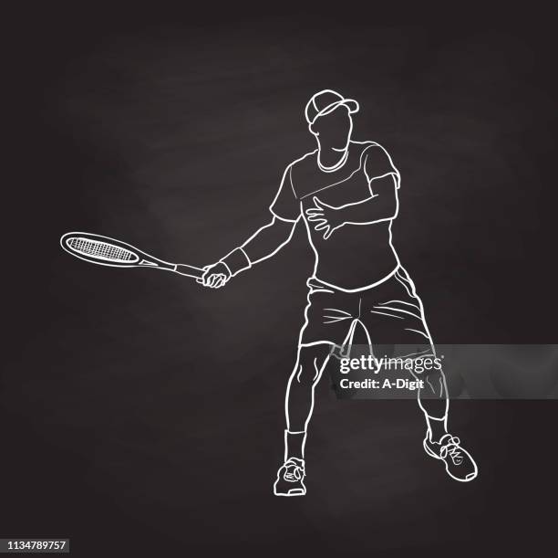 stockillustraties, clipart, cartoons en iconen met power strike tennis professional - bordtennis