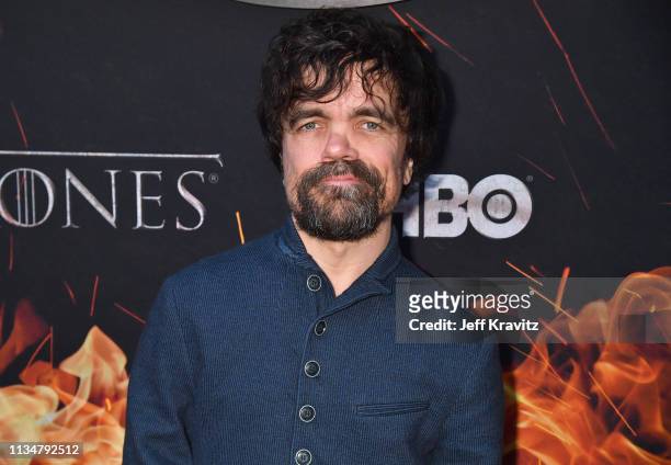 Peter Dinklage attends the "Game Of Thrones" Season 8 NY Premiere on April 3, 2019 in New York City.