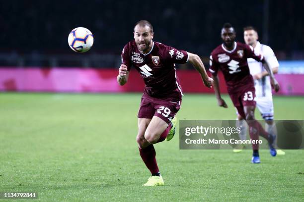 Lorenzo De Silvestri of Torino FC in action during the Serie A football match between Torino Fc and Uc Sampdoria. Torino Fc wins 2-1 over Uc...