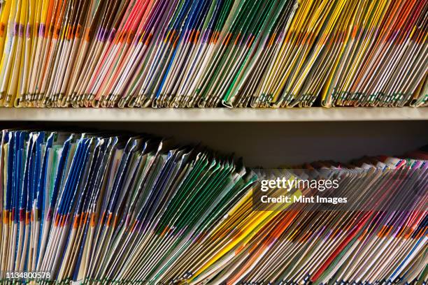 file folders - health records stock pictures, royalty-free photos & images