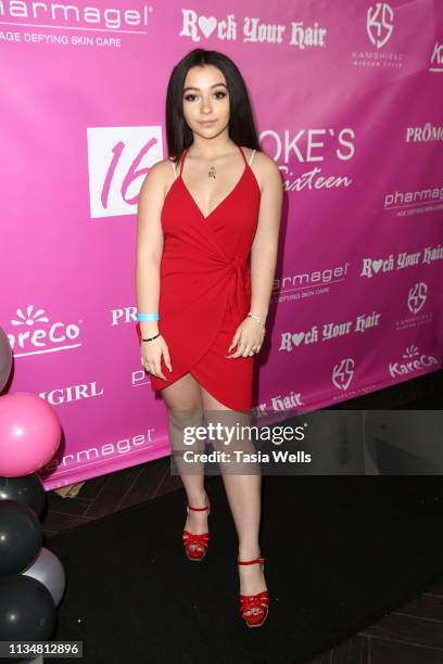 Danielle Cohn attends Brooke Butler's Sweet 16 Birthday Party at Bardot on March 09, 2019 in Hollywood, California.