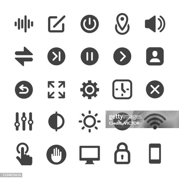 steuerung und einstellung von ikonen-smart series - schalter stock-grafiken, -clipart, -cartoons und -symbole