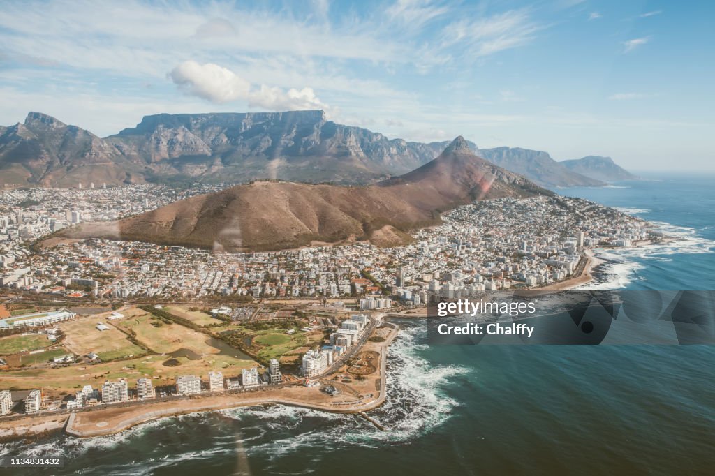 Vue Arial de la péninsule du Cap