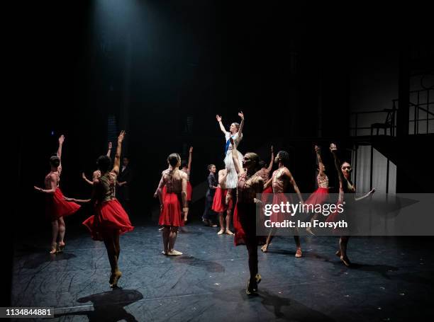 First Soloist Abigail Prudames dances during the during the World Premier of Northern Ballet’s performance of ‘Victoria’ at Leeds Grand Theatre on...