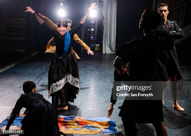 First Soloist Abigail Prudames dances as Victoria during the World Premier of Northern Ballet’s performance of ‘Victoria’ at Leeds Grand Theatre on...