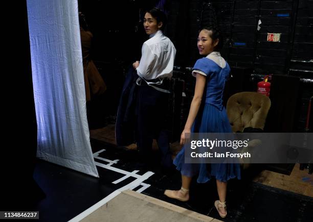 Dancers leave the stage after the curtain comes down after the opening World Premier performance of Northern Ballet’s ‘Victoria’ at Leeds Grand...