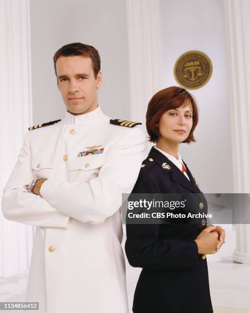 Catherine Bell and David James Elliott star on JAG.