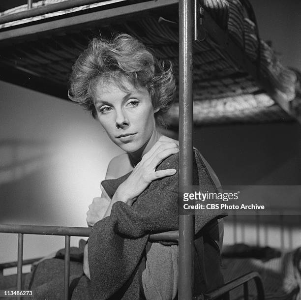 Betsy Von Furstenberg in "A Word From A Sealed-Off Box" on PLAYHOUSE 90. Image dated October 16, 1958.