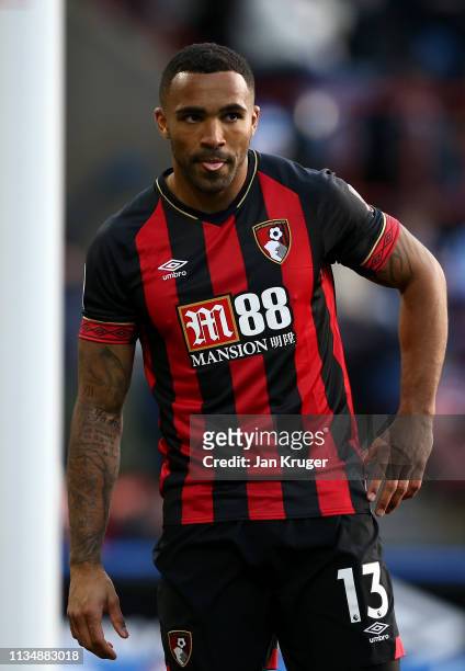 Callum Wilson of AFC Bournemouth looks on during the Premier League match between Huddersfield Town and AFC Bournemouth at John Smith's Stadium on...